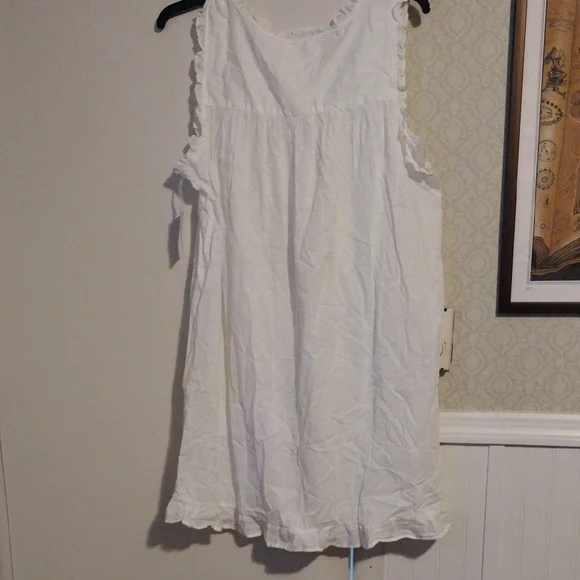 Adonna White Cotton Nightgown XXL NWT - Picture 5 of 6